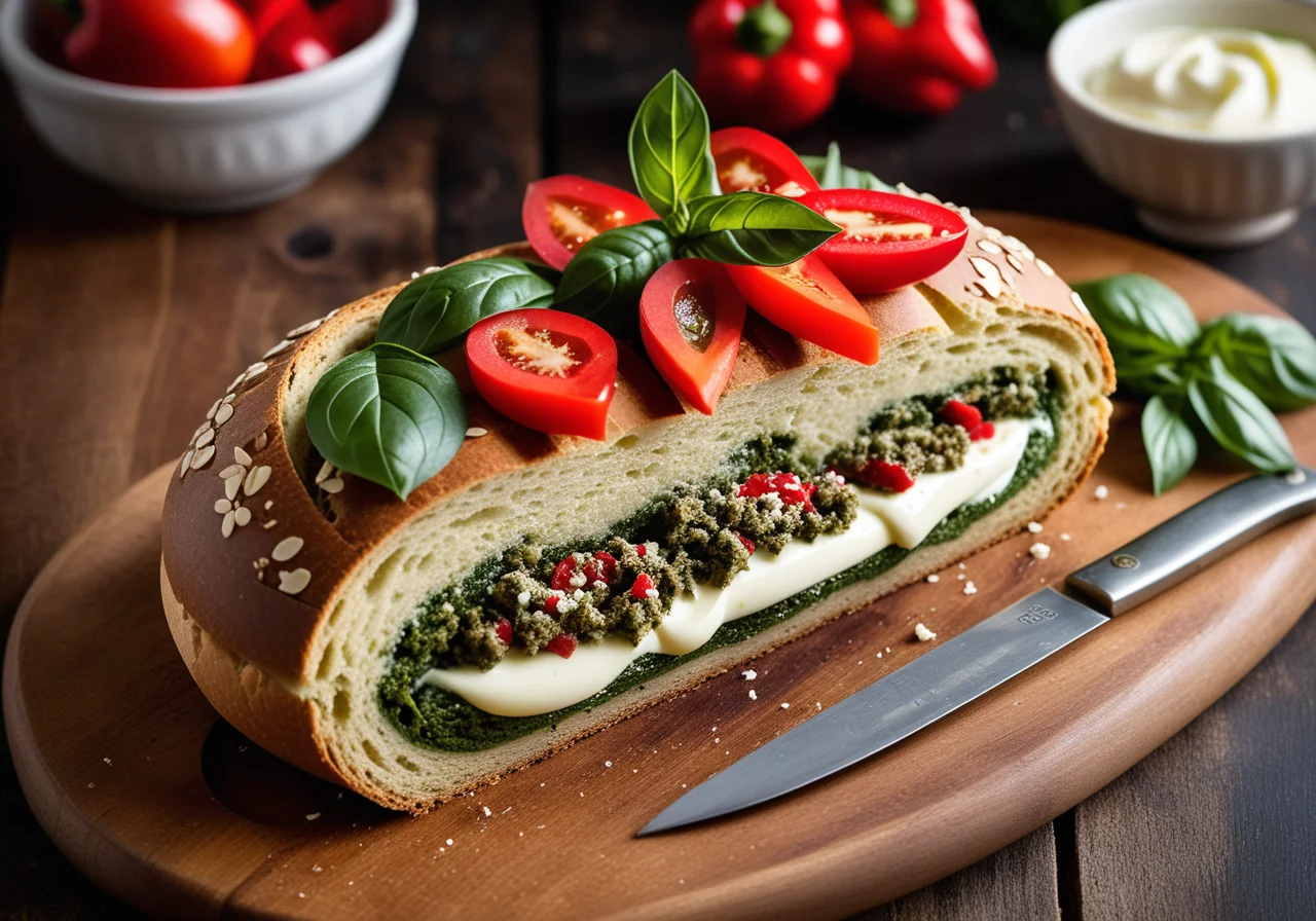 Bread with Antipasti Filling