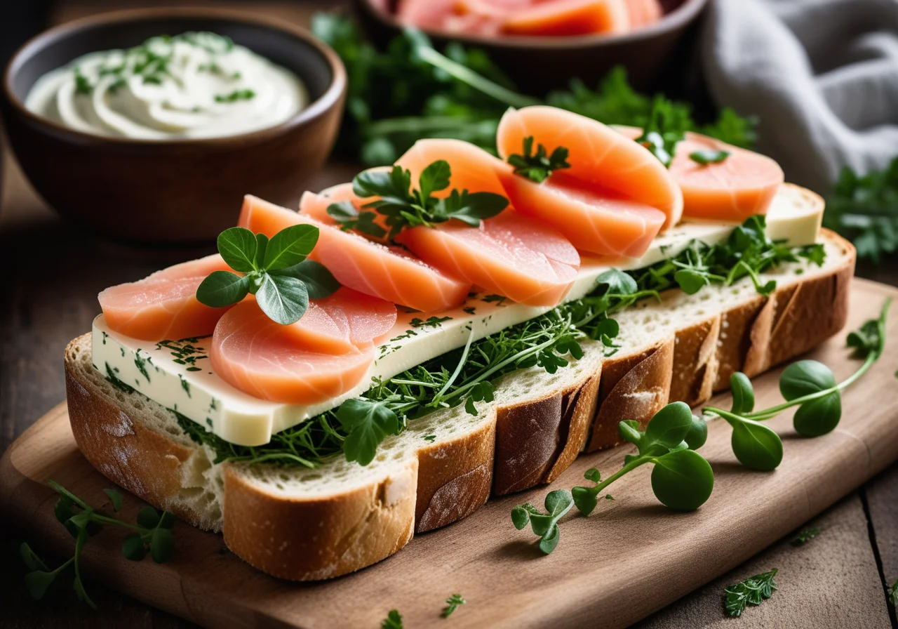Stuffed White Bread with Salmon