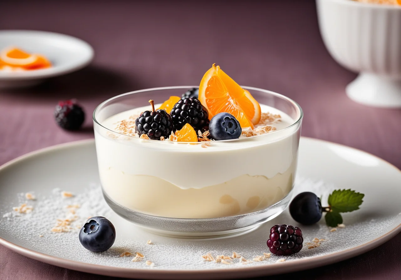 White Chocolate Mousse with Fruit