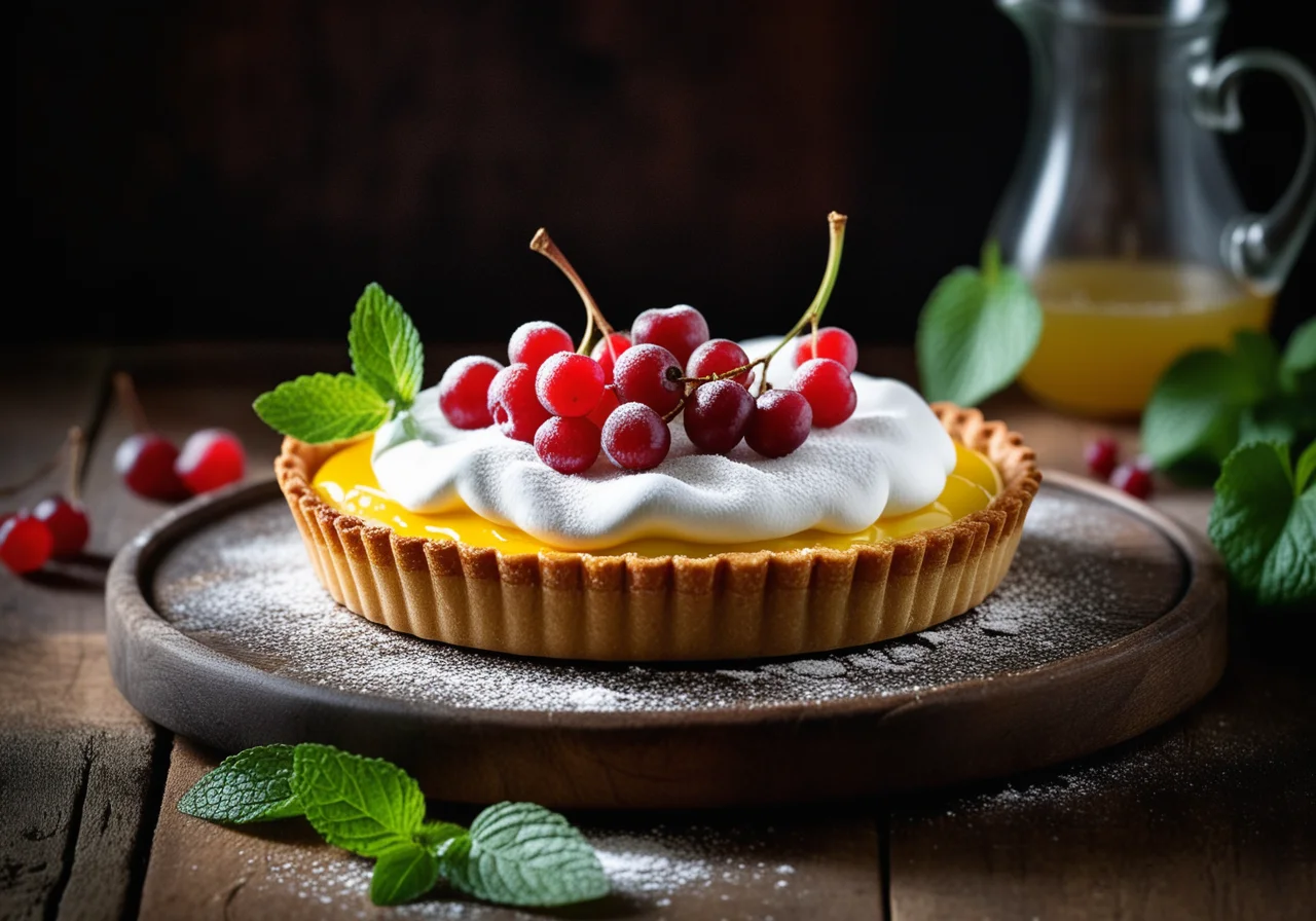 Currant Tart with Meringue Cap