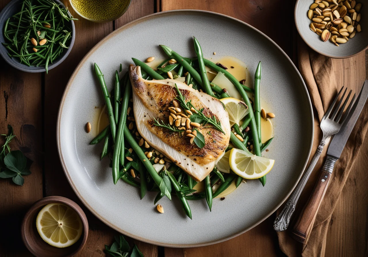 Sea Bream with Green Beans and Artichokes