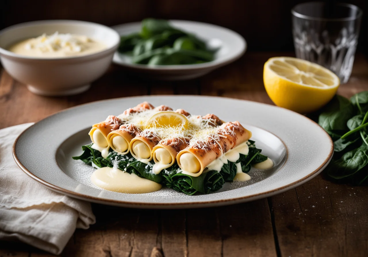 Pasta with Ricotta Salmon Filling