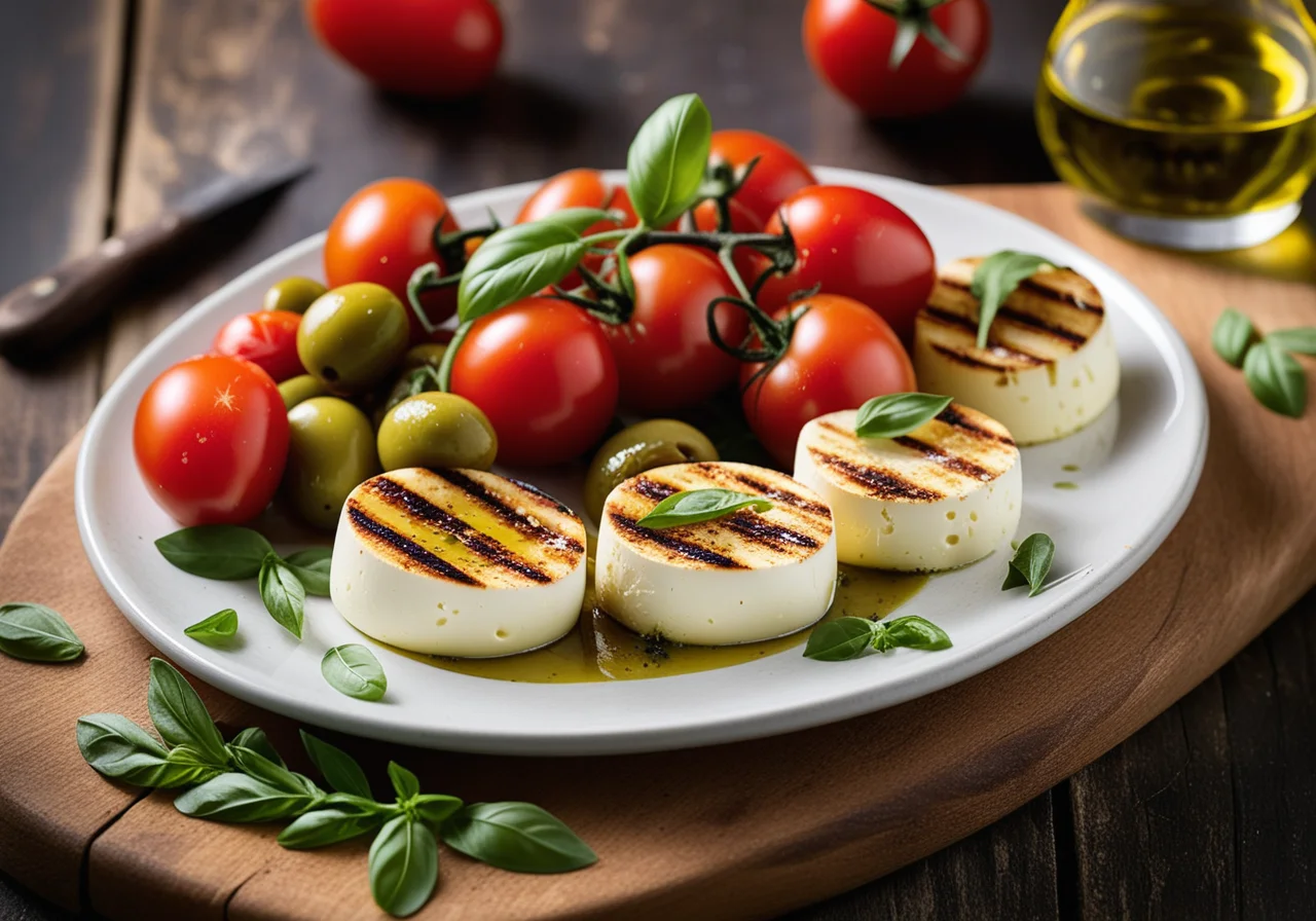 Goat Cheese with Olives and Peperoni