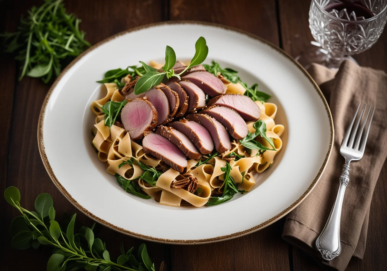 Duck Breast with Pasta