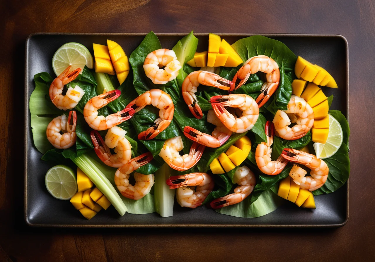 Giant Shrimp with Mustard-Chili Purée