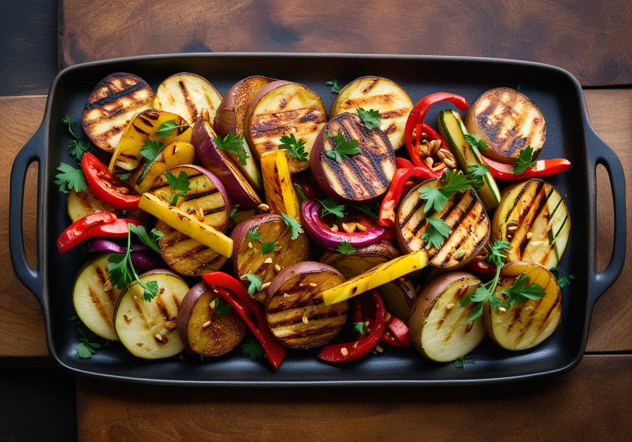 Roasted Vegetables with Halloumi