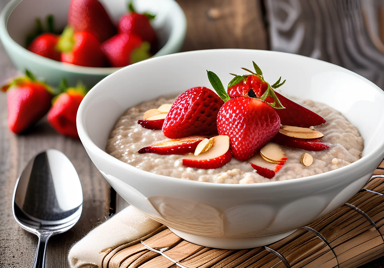 Buckwheat Porridge with Strawberries