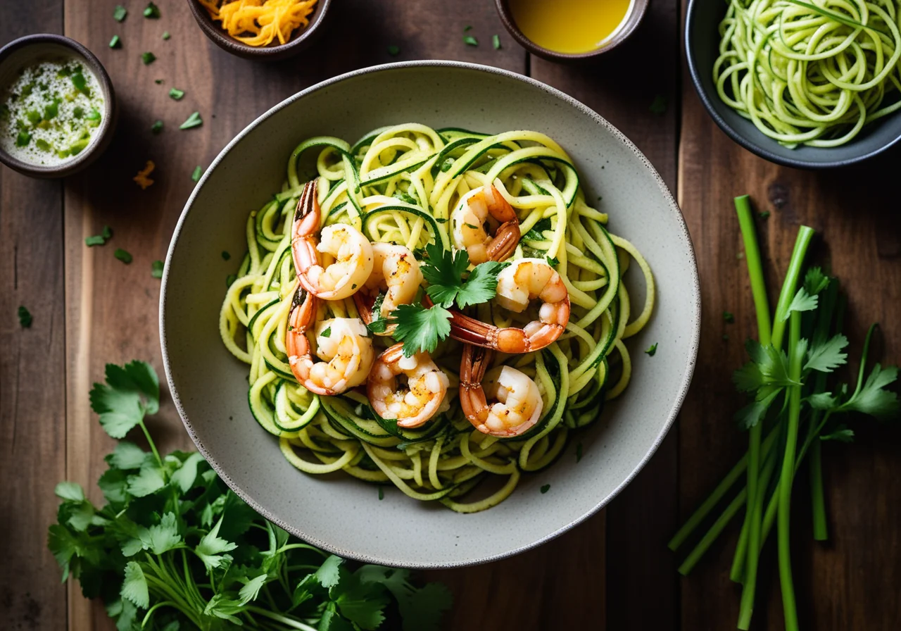 Zucchini Shrimp Pasta