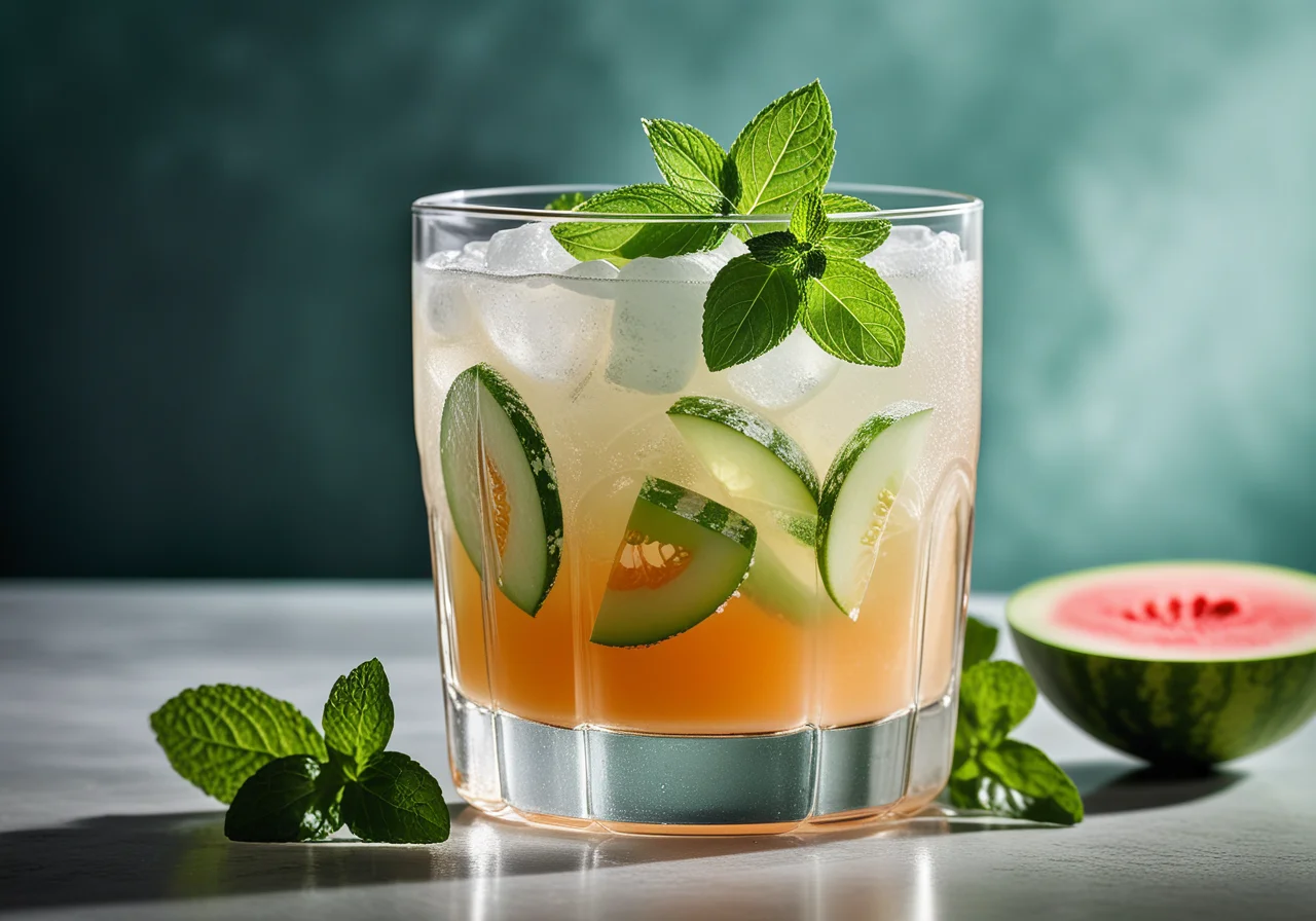 Melon-Cucumber Drink with Mint