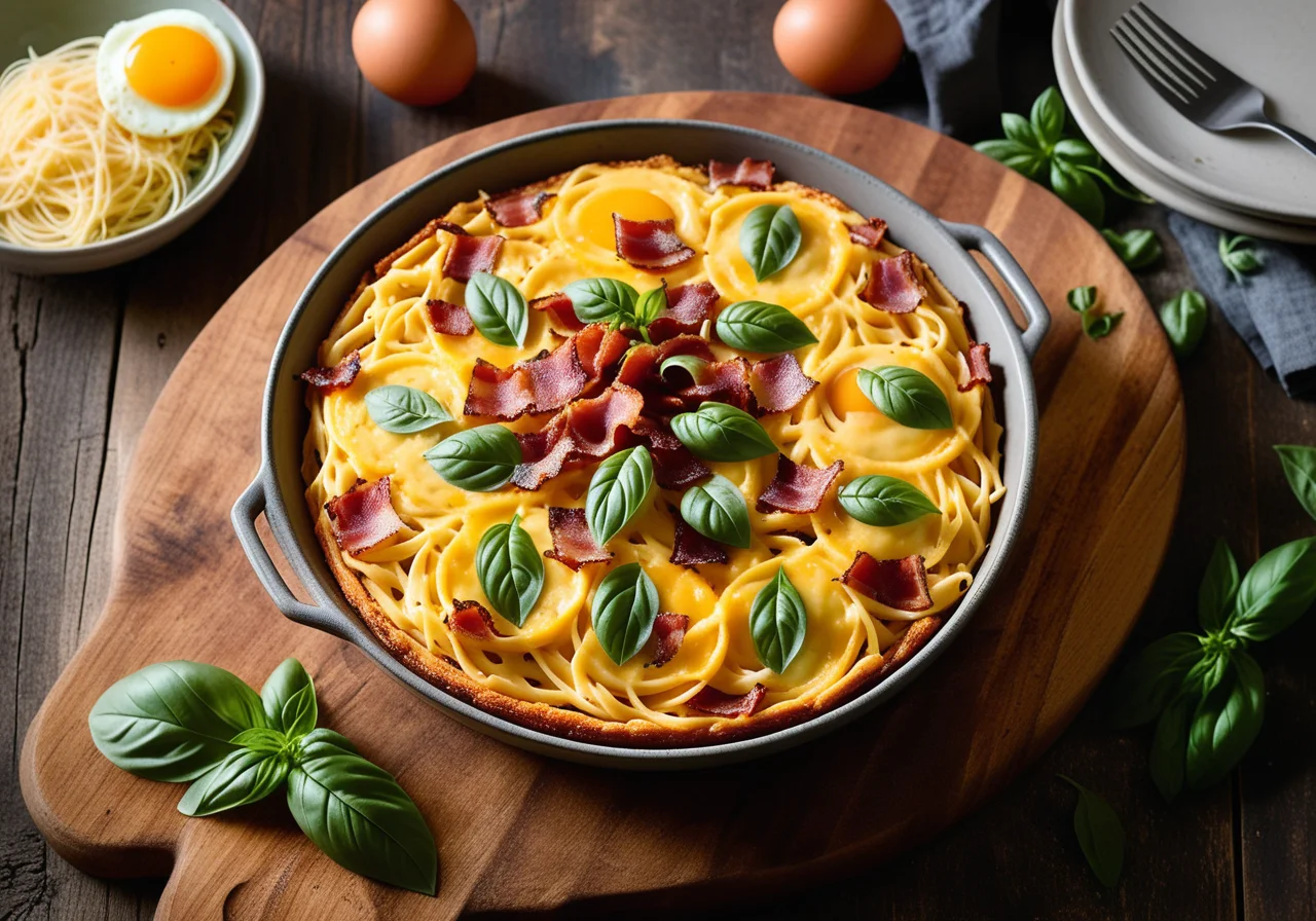 Pasta Frittata with Bacon