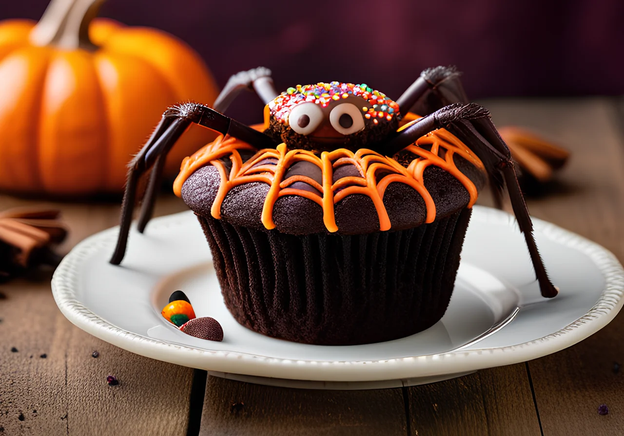 Spider Muffins for Halloween