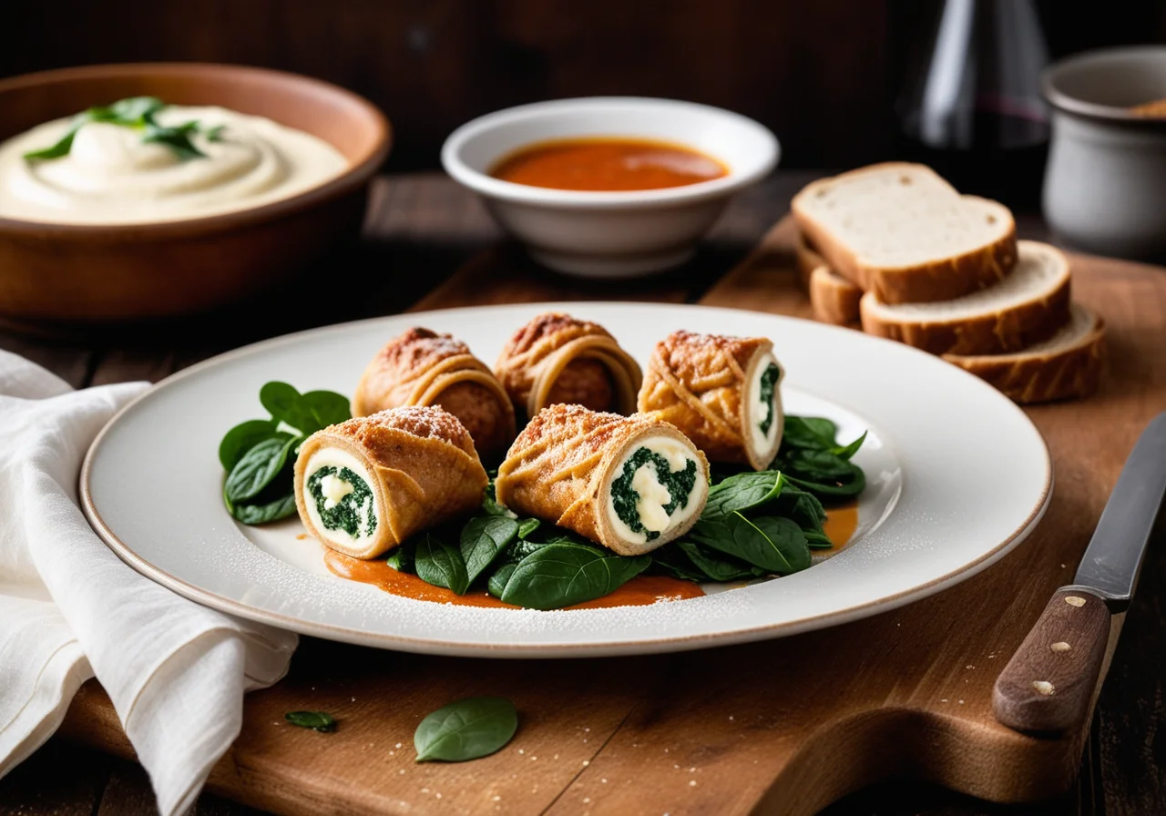Veal Involtini with Spinach and Ricotta