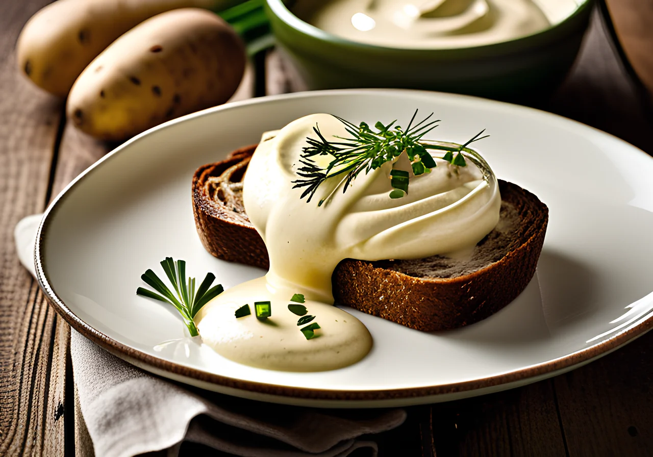 Whole Grain Slices with Potato Cream