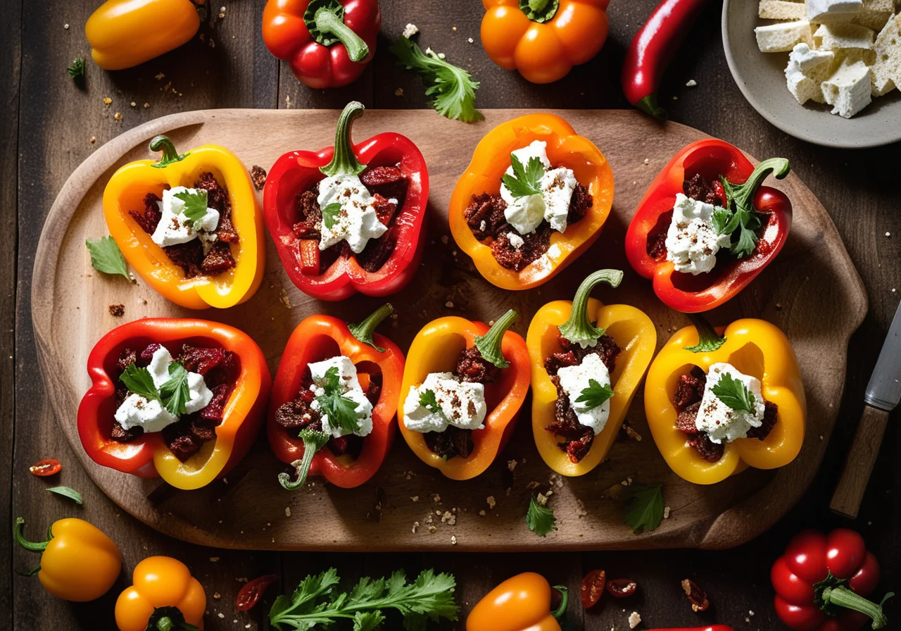 Peppers with Goat Cheese