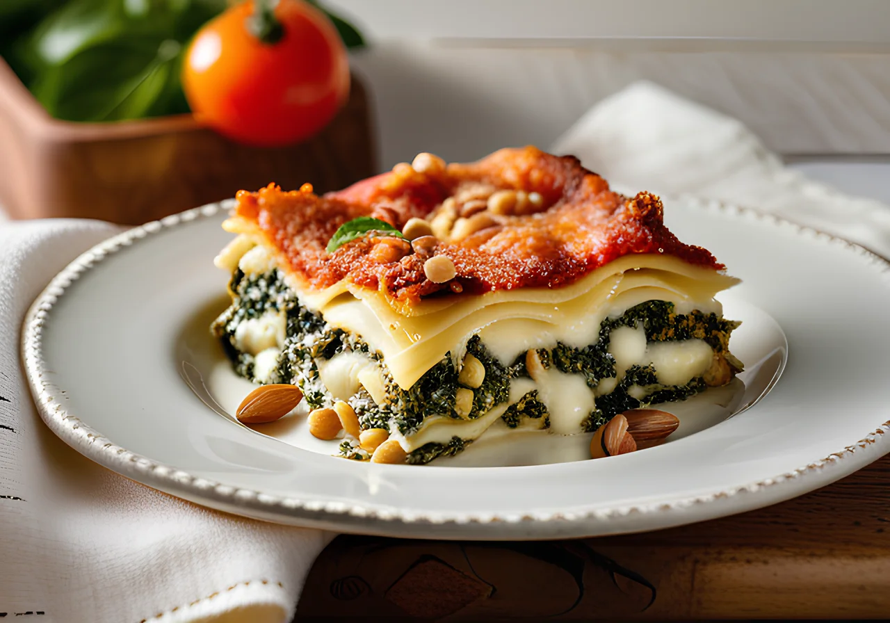 Spinach and Pine Nut Lasagna