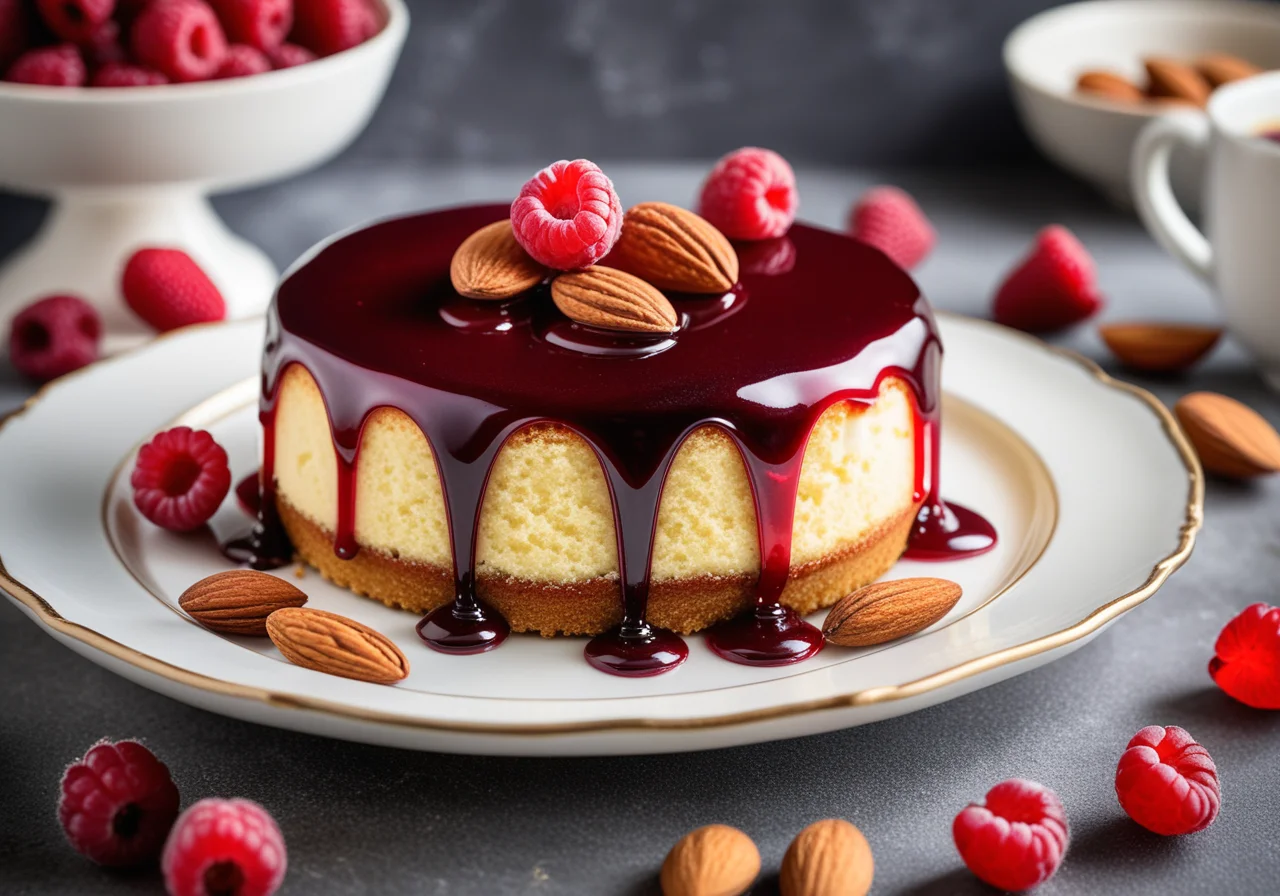 Almond Cake with Currant Jelly