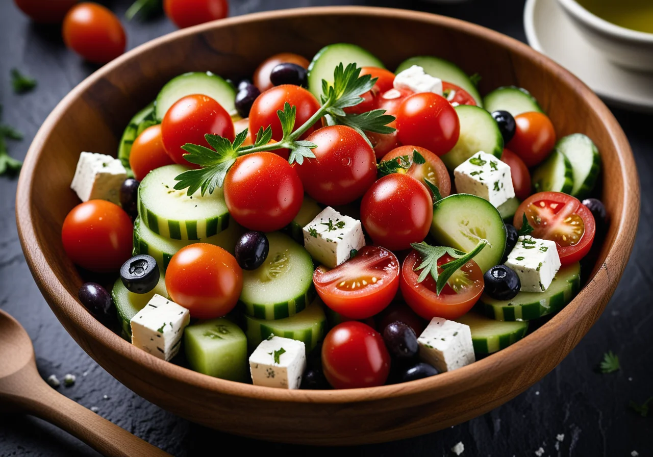 Tomato-Cucumber-Feta Salad