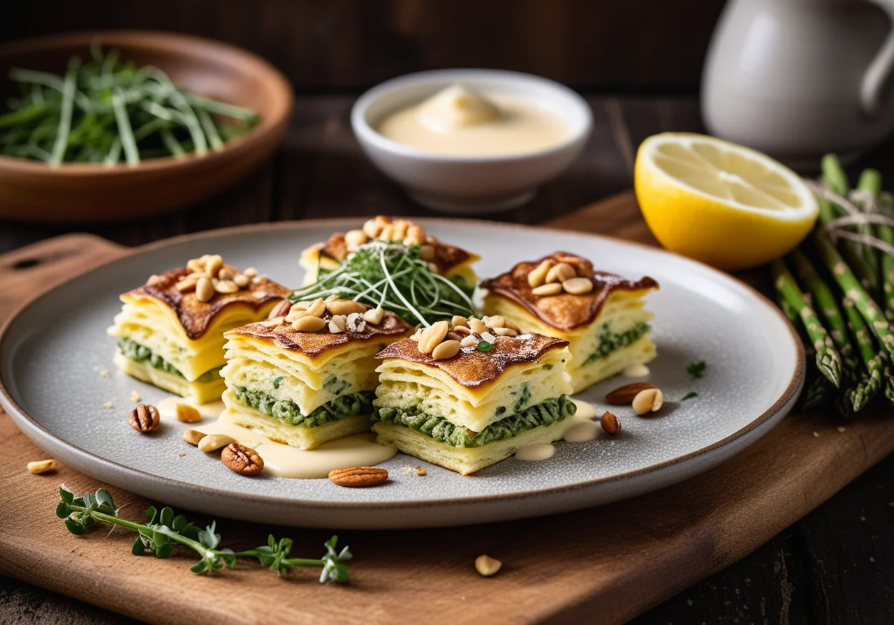 Baked Asparagus Pancake Rolls