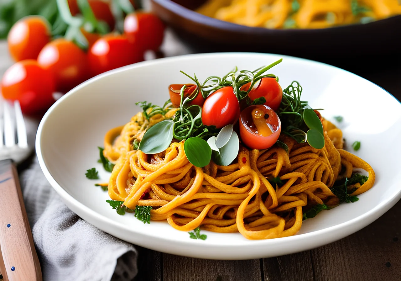 Turmeric Lentil Noodles