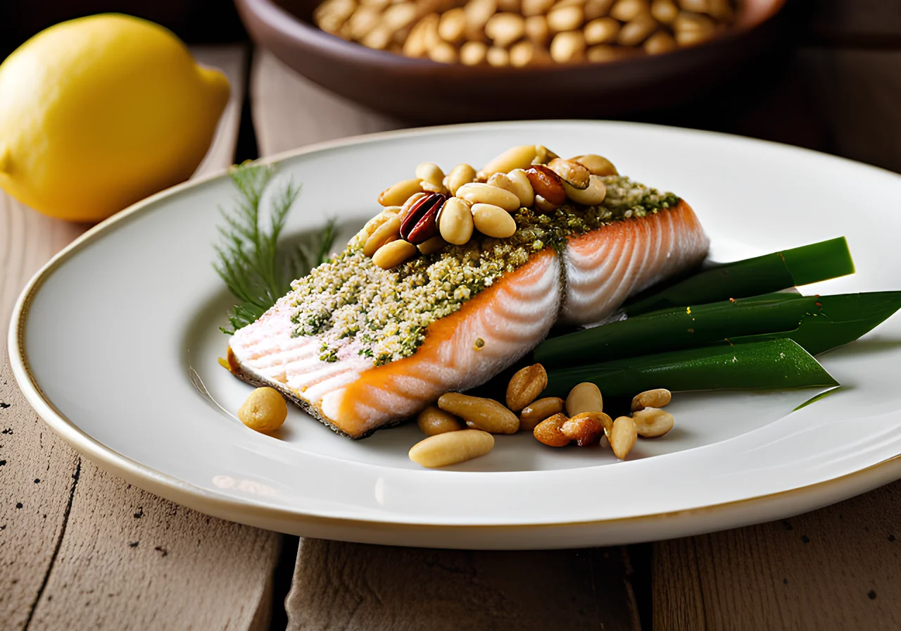 Pine Nut-Crusted Trout Fillets