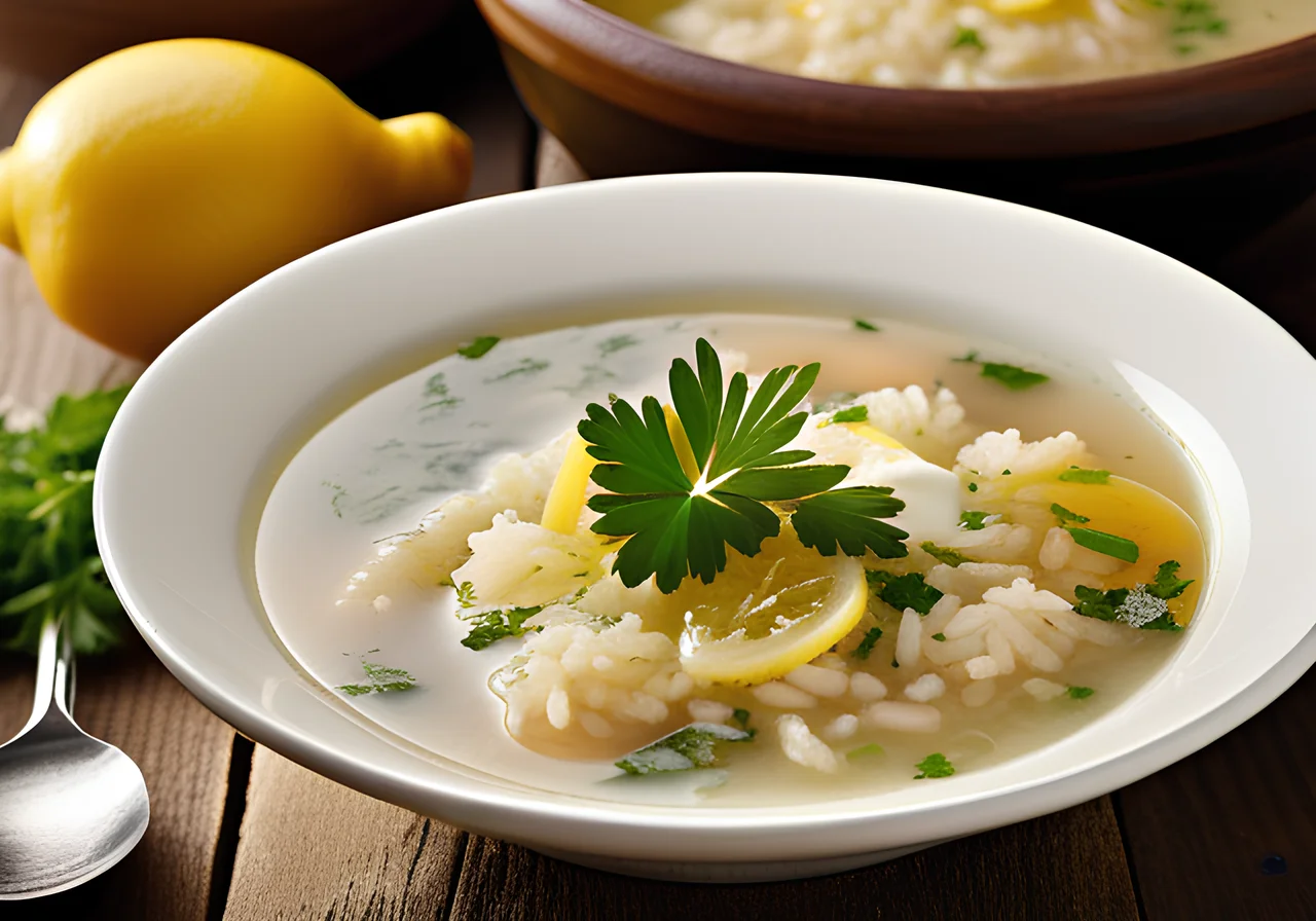 Greek-Style Rice Soup