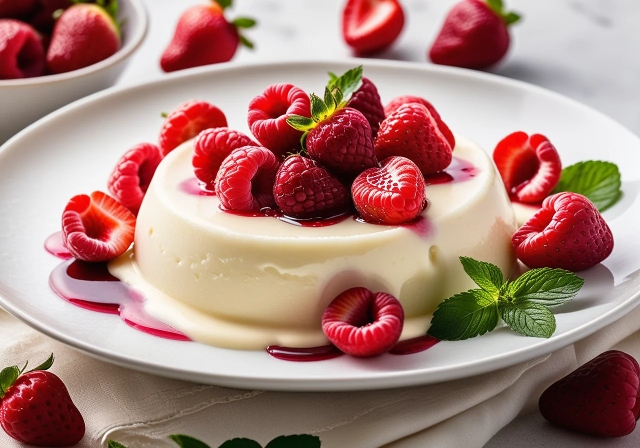 Rice Cream with Berries