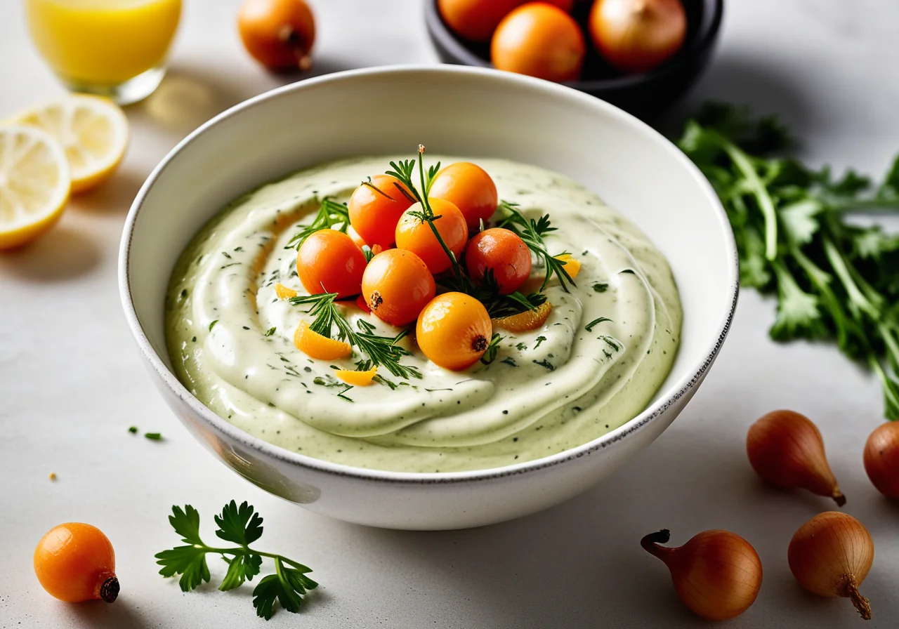 Herb Mayonnaise with Pearl Onions