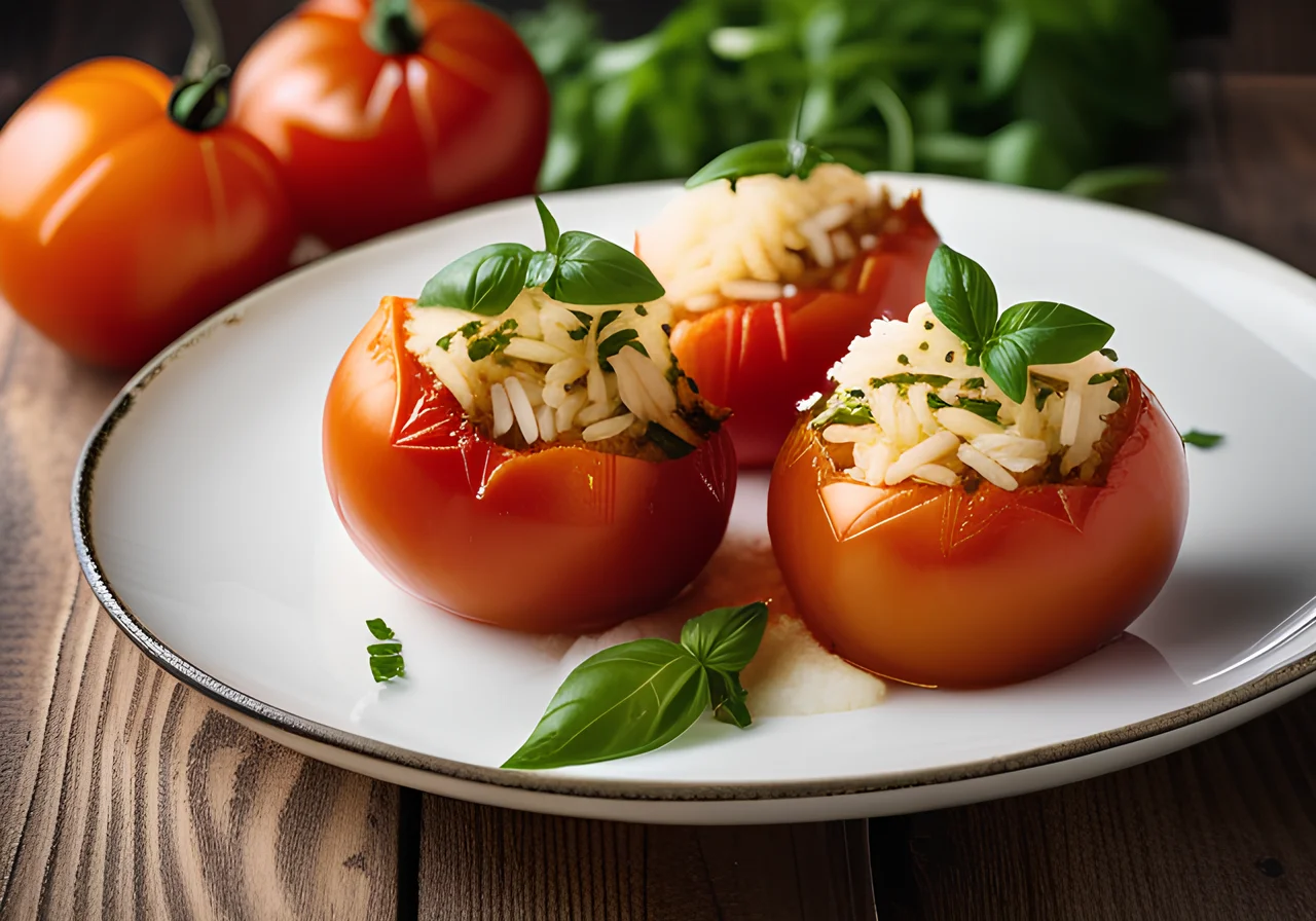 Stuffed Tomatoes with Rice