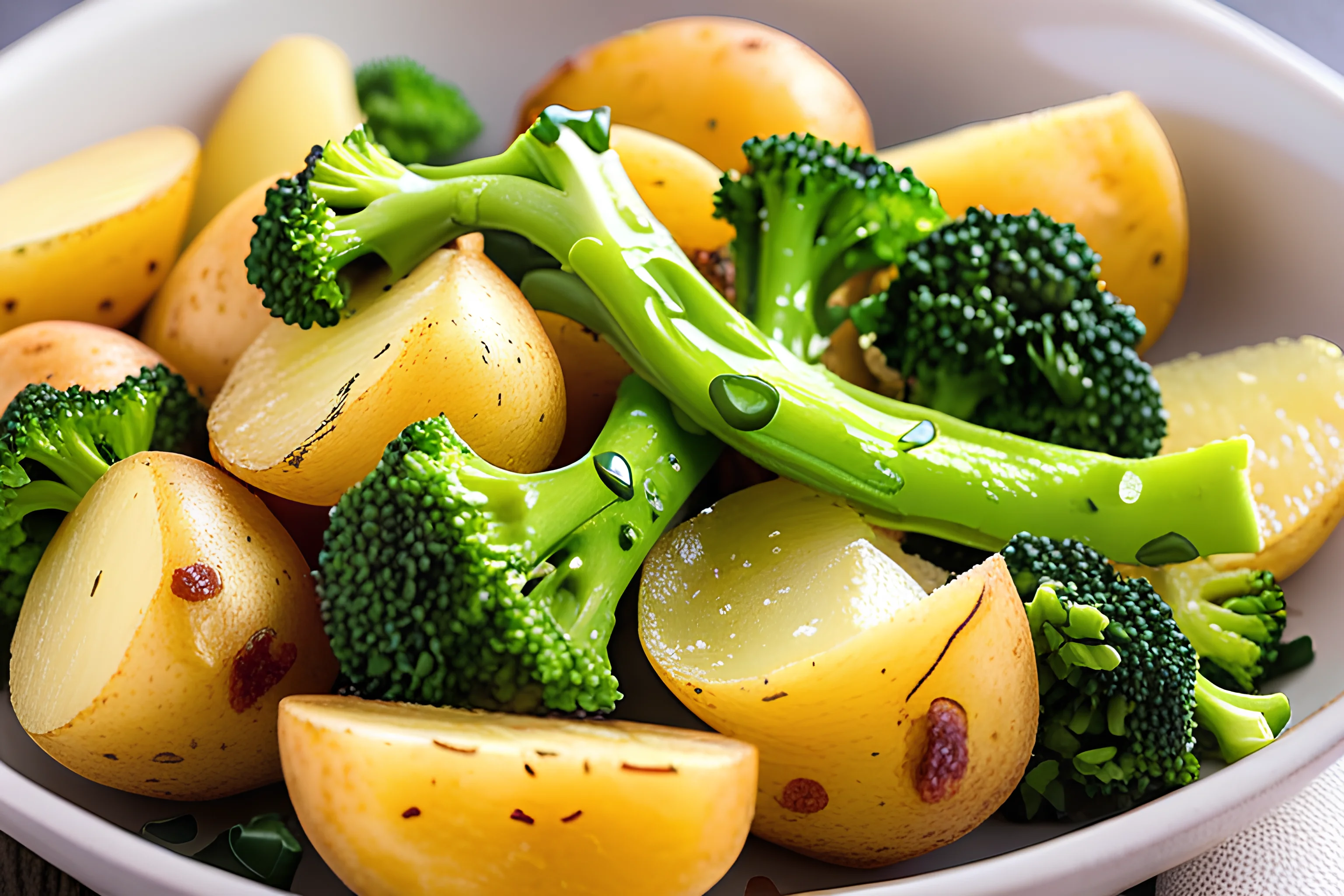 Oven Potatoes with Broccoli