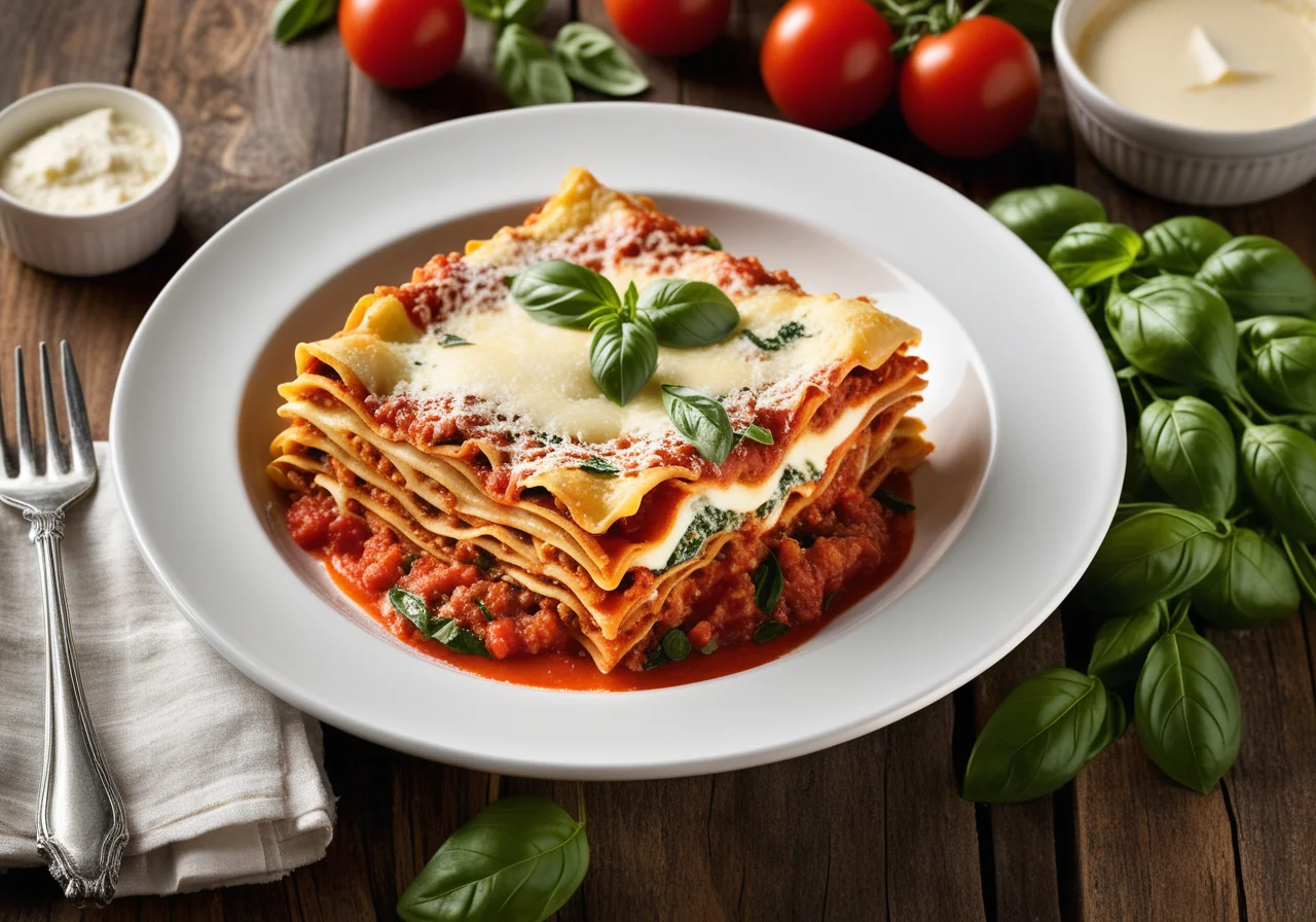 Spinach‑Tomato Lasagna