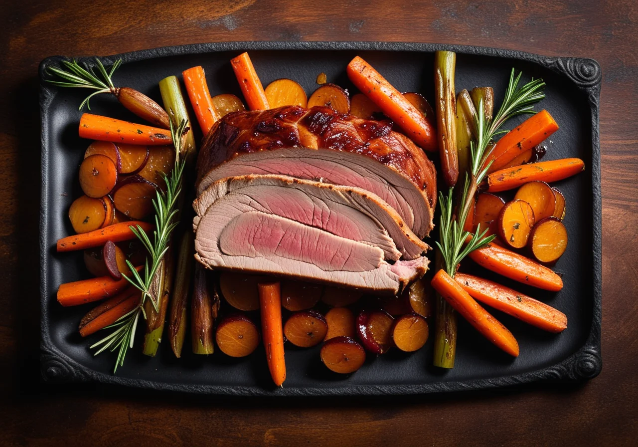 Veal Roast with Red Wine Sauce