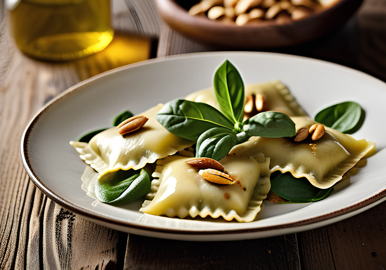 Spinach and Pine Nut Ravioli