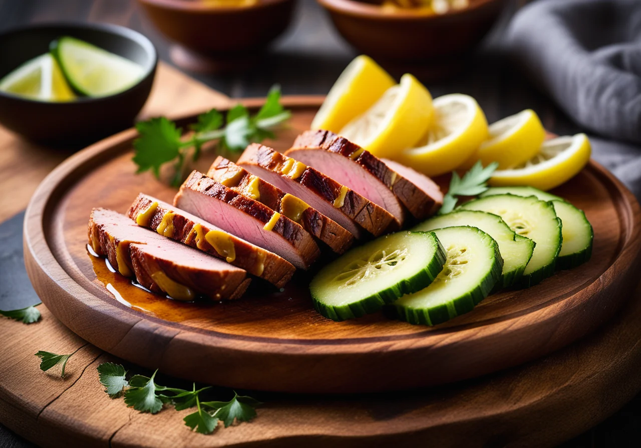 Duck Tandoori with Ginger and Cucumber