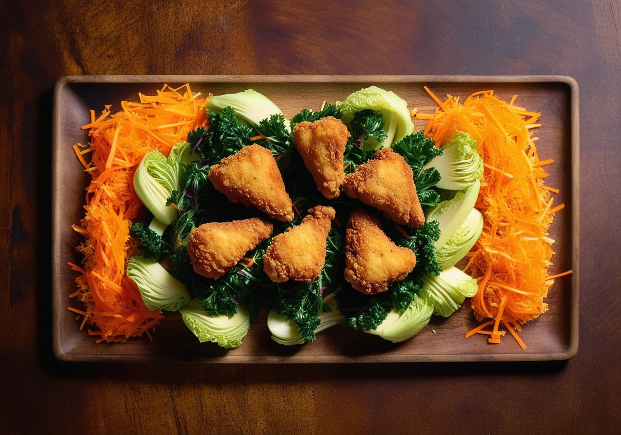 Panko-Crusted Chicken Wings with Coleslaw