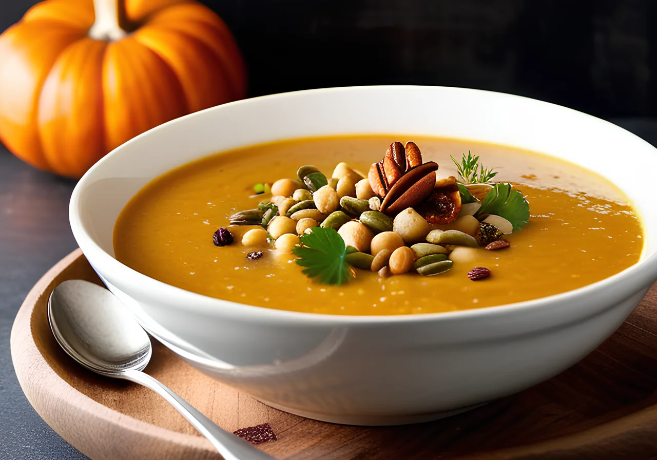 Pumpkin Soup with Chickpeas