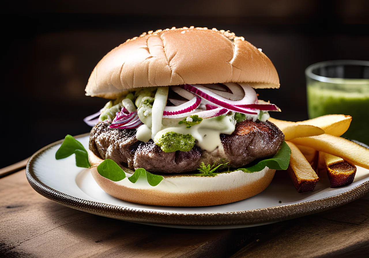 Burger with Coleslaw