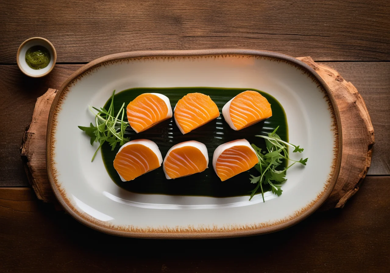Nigiri with Potato and Salmon