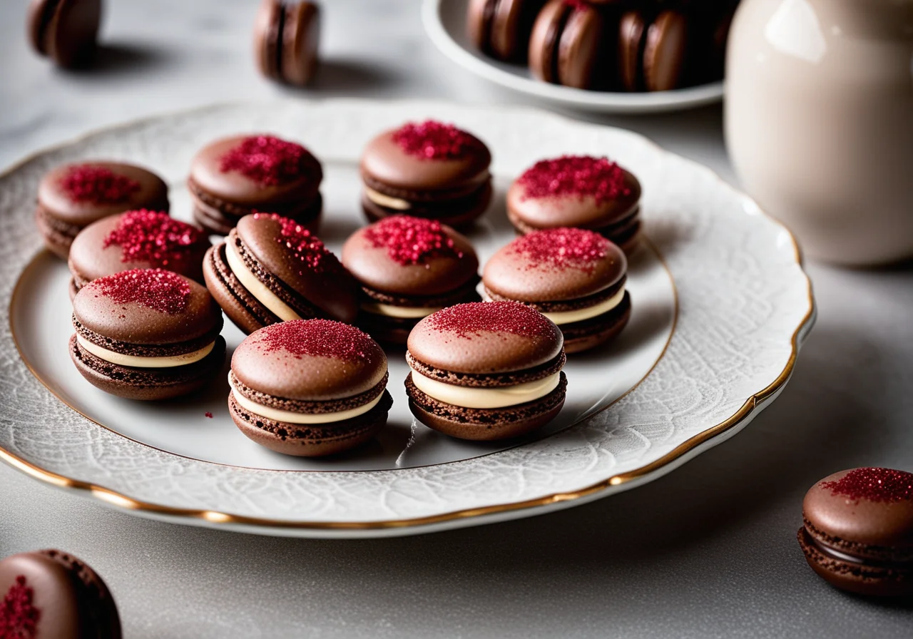 Chocolate-Hazelnut Macarons