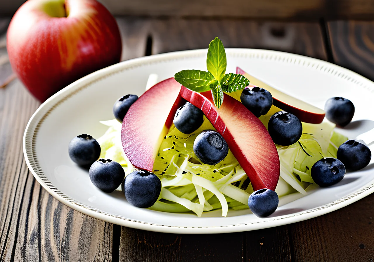 Fruitful Cabbage Salad with Blueberries