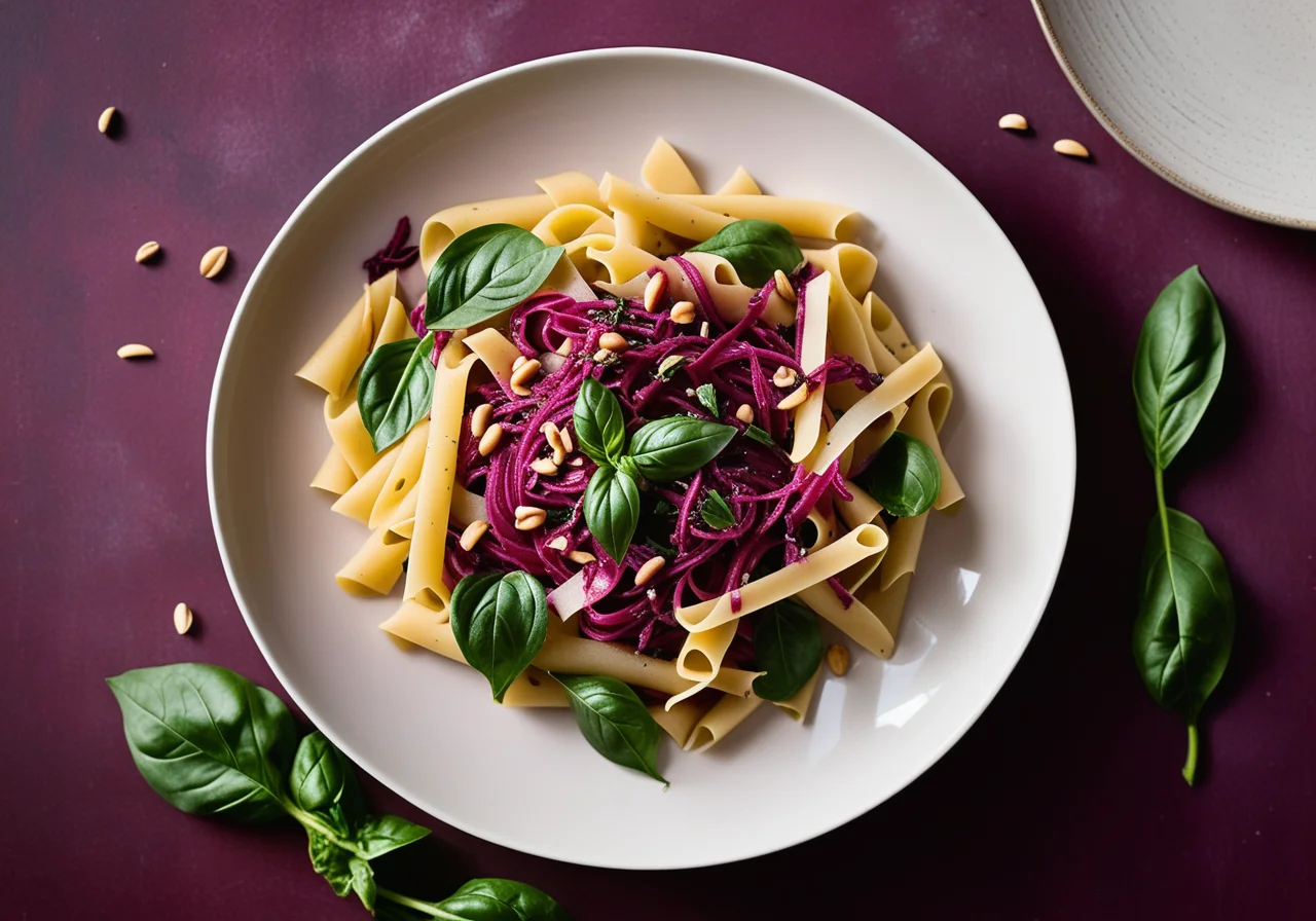 Pasta with Swiss Chard and Beetroot