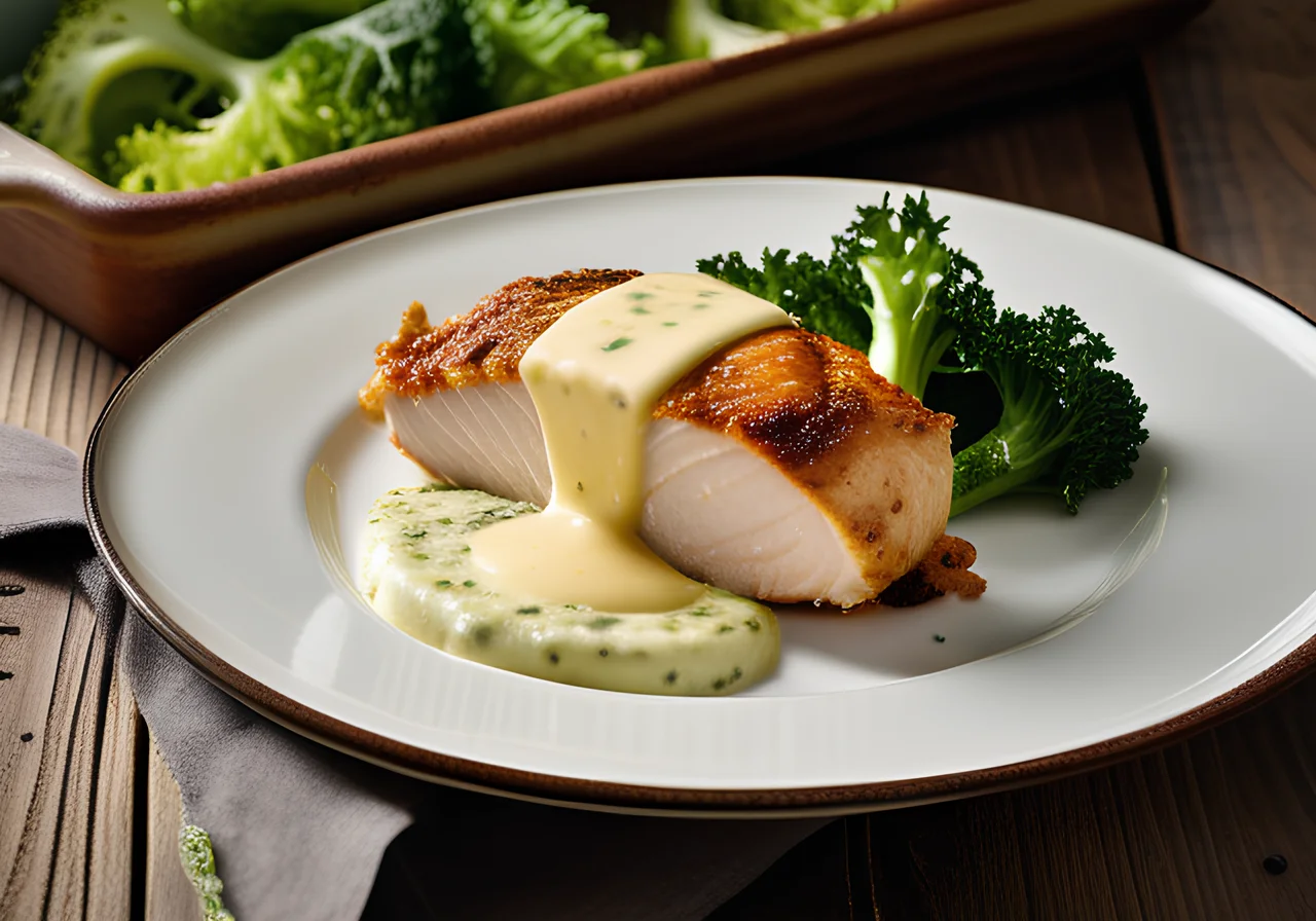 Baked Chicken Breast with Savoy Cabbage