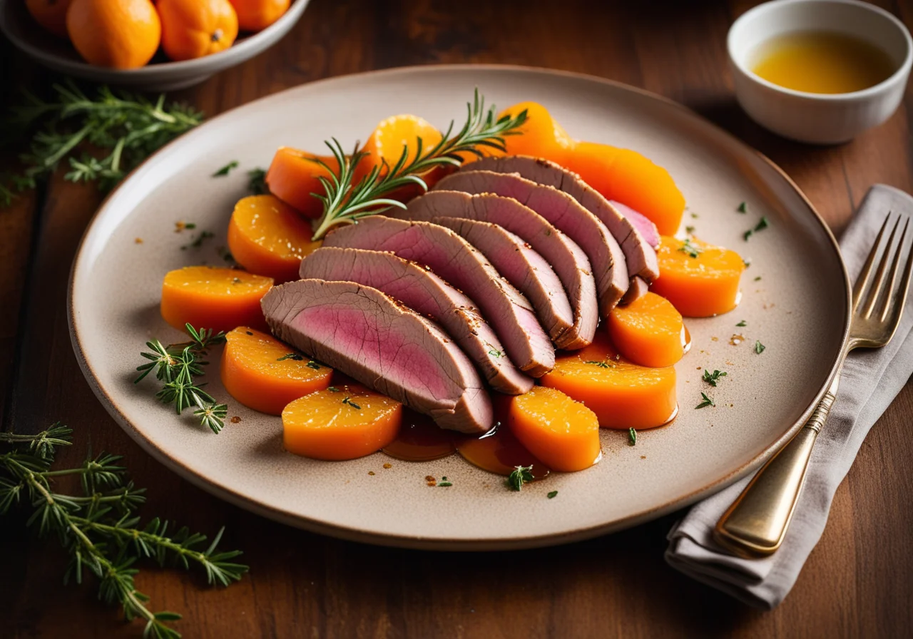 Goose Breast on Carrots