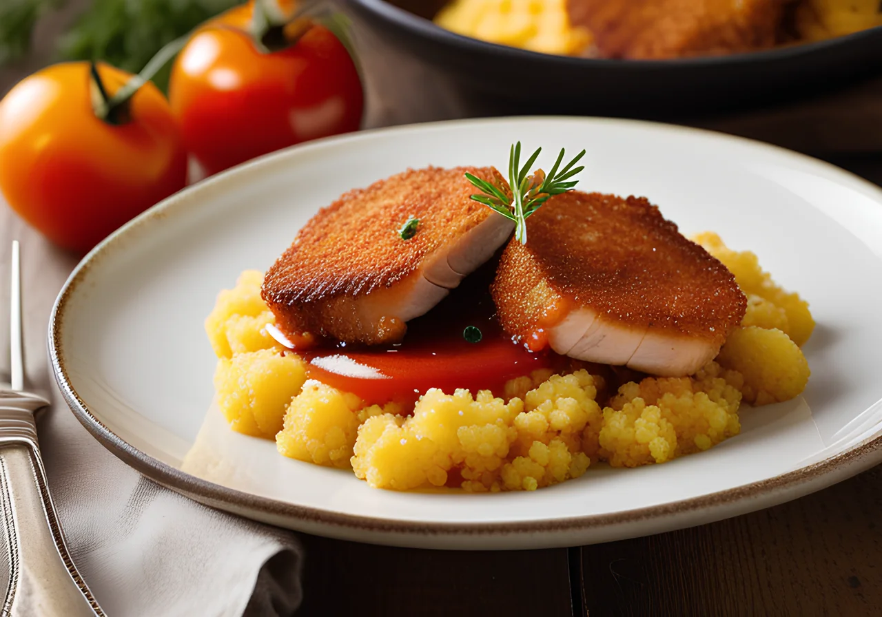 Mini Turkey Schnitzel with Couscous