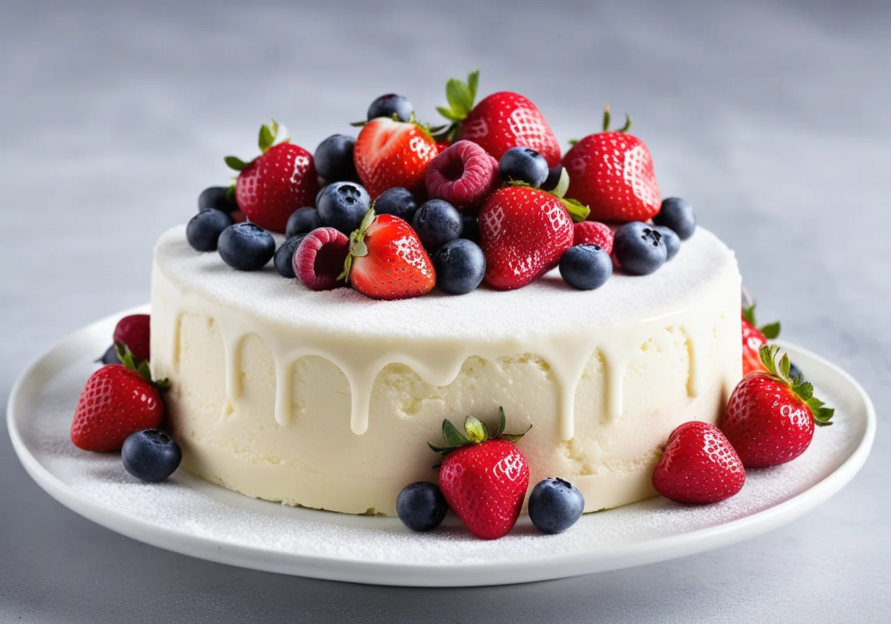 White Chocolate Berry Ice Cake
