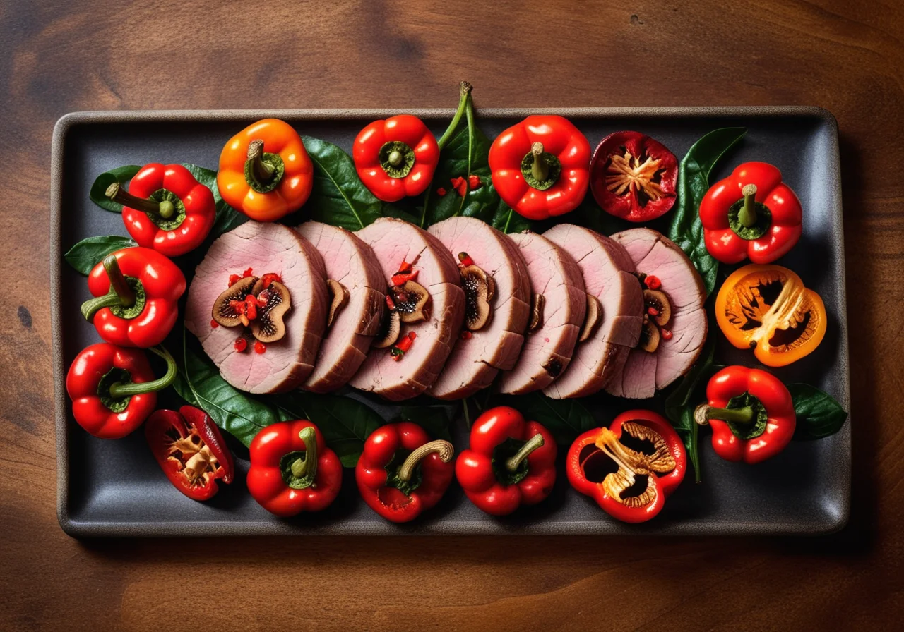 Pork Fillet with Paprika Vegetables