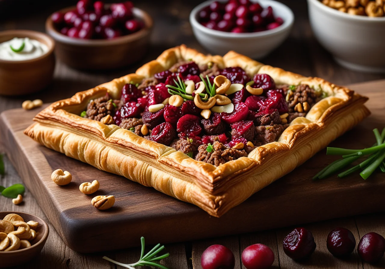 Hackfleisch-Cranberry Cake