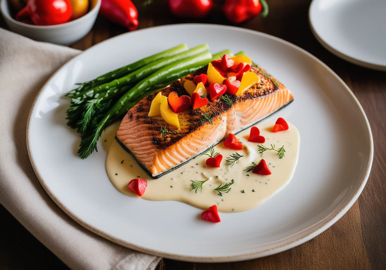 Salmon with Heart-Paprika