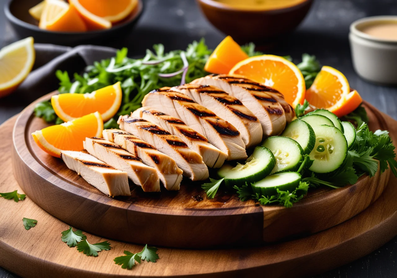 Chicken Breast with Oranges and Lettuce