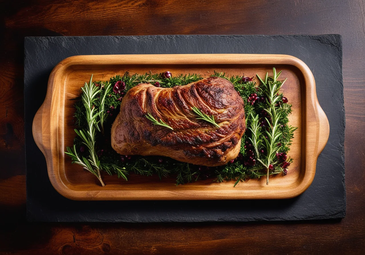 Lamb Leg with Herb Crust