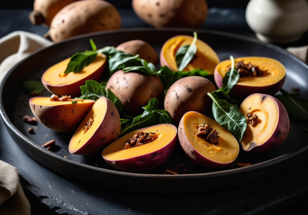 Sweet Potatoes with Vegetable Filling